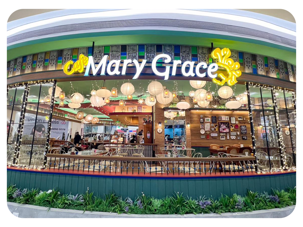 Store front of Mary Grace Cafe at Gateway Mall 2.