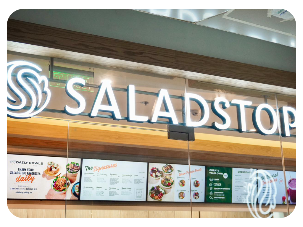 Storefront of SaladStop! 